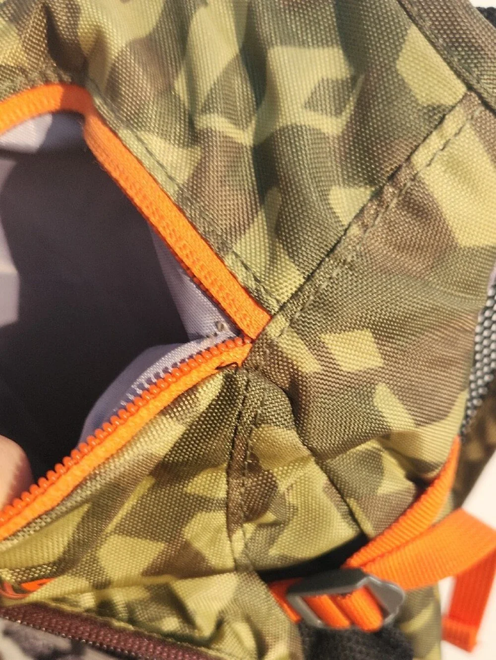Camelbak Olive Green Camo Hydration Pack No Bladder. with Orange Accents